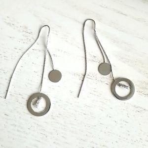 14kt  Diamond Dangling Earrings